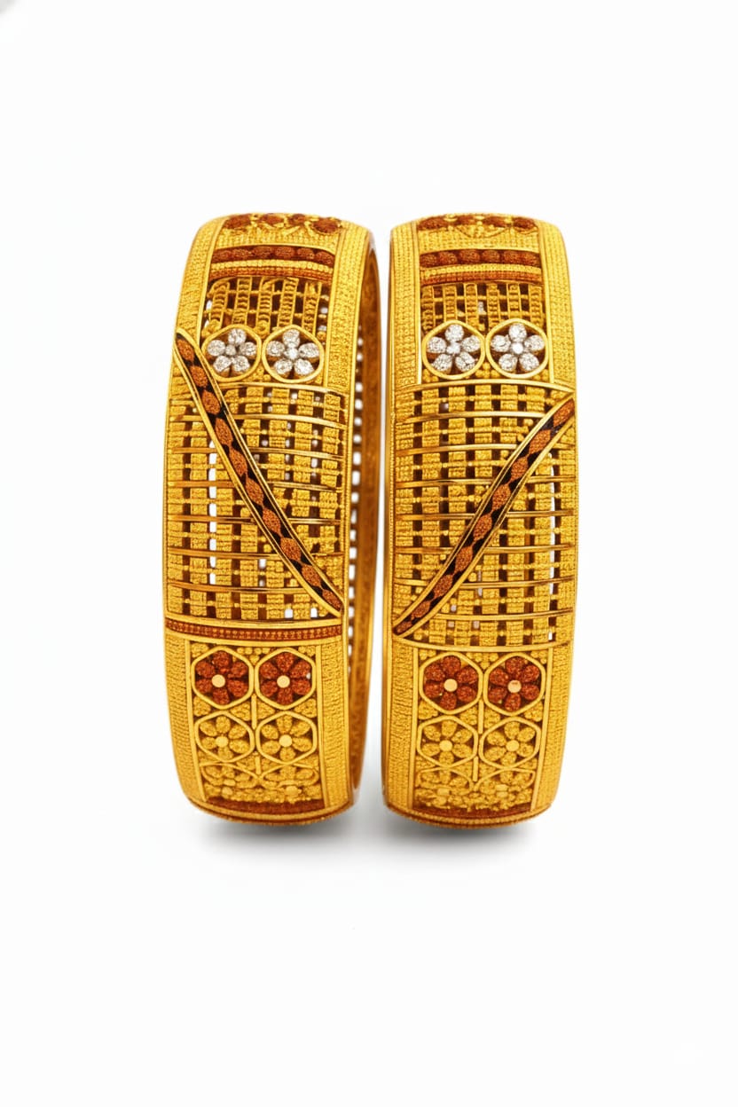 Regal Diamond Gold Bangles